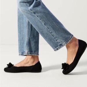 Rothy's Women’s Petal Square Black Flats Size 8.5 Like New